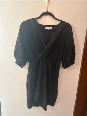 Amanda Uprichard Black Mini Dress - 100% Silk